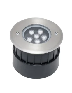 Lámpara de exterior para suelo Incasso – FORLIGHT – Foco de acero inoxidable, LED PRO 3000K, Diámetro: 12 cm