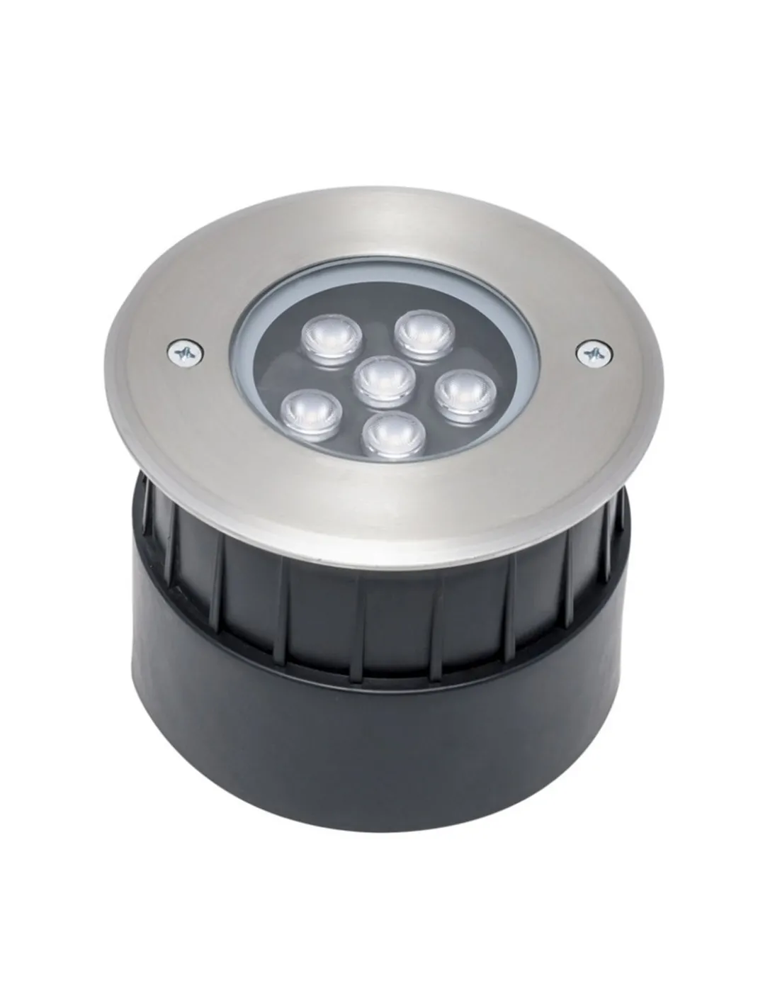 Lámpara de exterior para suelo Incasso – FORLIGHT – Foco de acero inoxidable, LED PRO 3000K, Diámetro: 12 cm