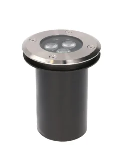 Lámpara de exterior para suelo Ringo – FORLIGHT – Foco de acero inoxidable, LED 3000K o 4000K, Diámetro: 11 cm