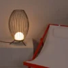 Lámpara de exterior portátil Cage – Faro – Lámpara tipo jaula negra, IP65, 57 cm