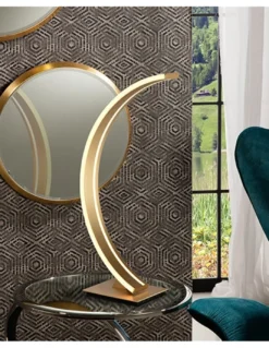 Lámpara de mesa Arcus – Schuller – Diseño minimalista LED, acabado oro