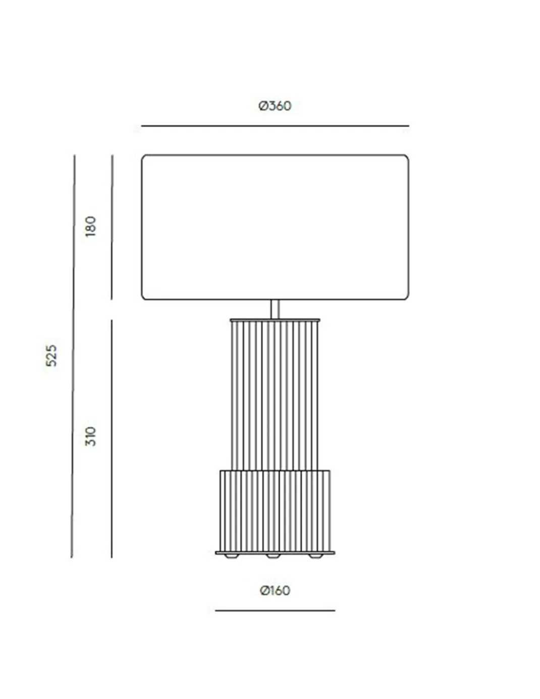 Lámpara de mesa Atina - Aromas - Lámpara de cristal verde mole, Pantalla blanca incluida