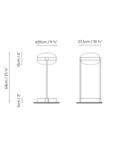 Lámpara de mesa Beaded T - B.lux - Doble difusor de vidrio soplado con luz directa e indirecta