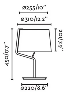 Lámpara de mesa Berni - Faro - Disponible en blanco o negro