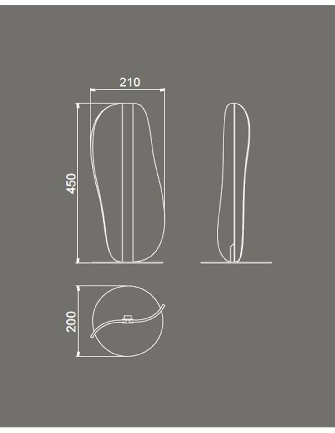 Lámpara de mesa Bianca – Mantra – Lámpara decorativa blanca, LED 3000K