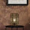 Lámpara de mesa Bisbe – AJP – Diseño oriental, acabado negro oro