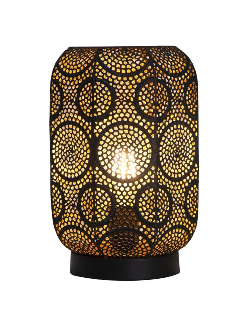 Lámpara de mesa Bisbe – AJP – Diseño oriental, acabado negro oro