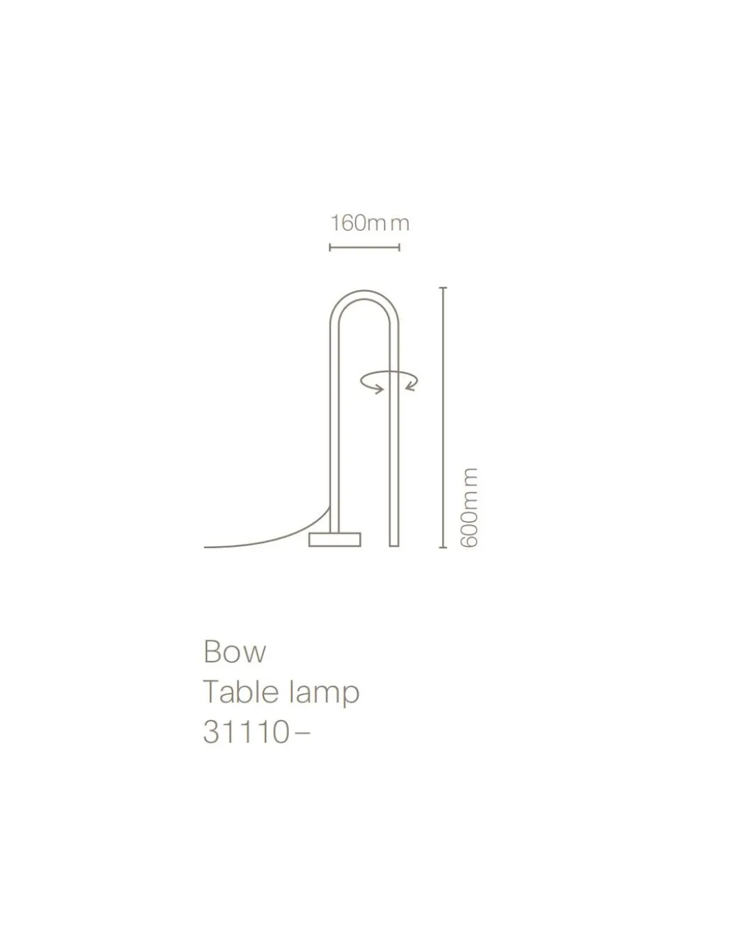 Lámpara de Mesa Bow - Nexia - LED, diseño minimalista y moderno
