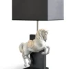 Lámpara de mesa Caballo Courbette - Lladró - Lámpara de porcelana decorativa