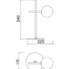 Lámpara de mesa Cellar – Mantra – Lámpara bola, G4, Negra