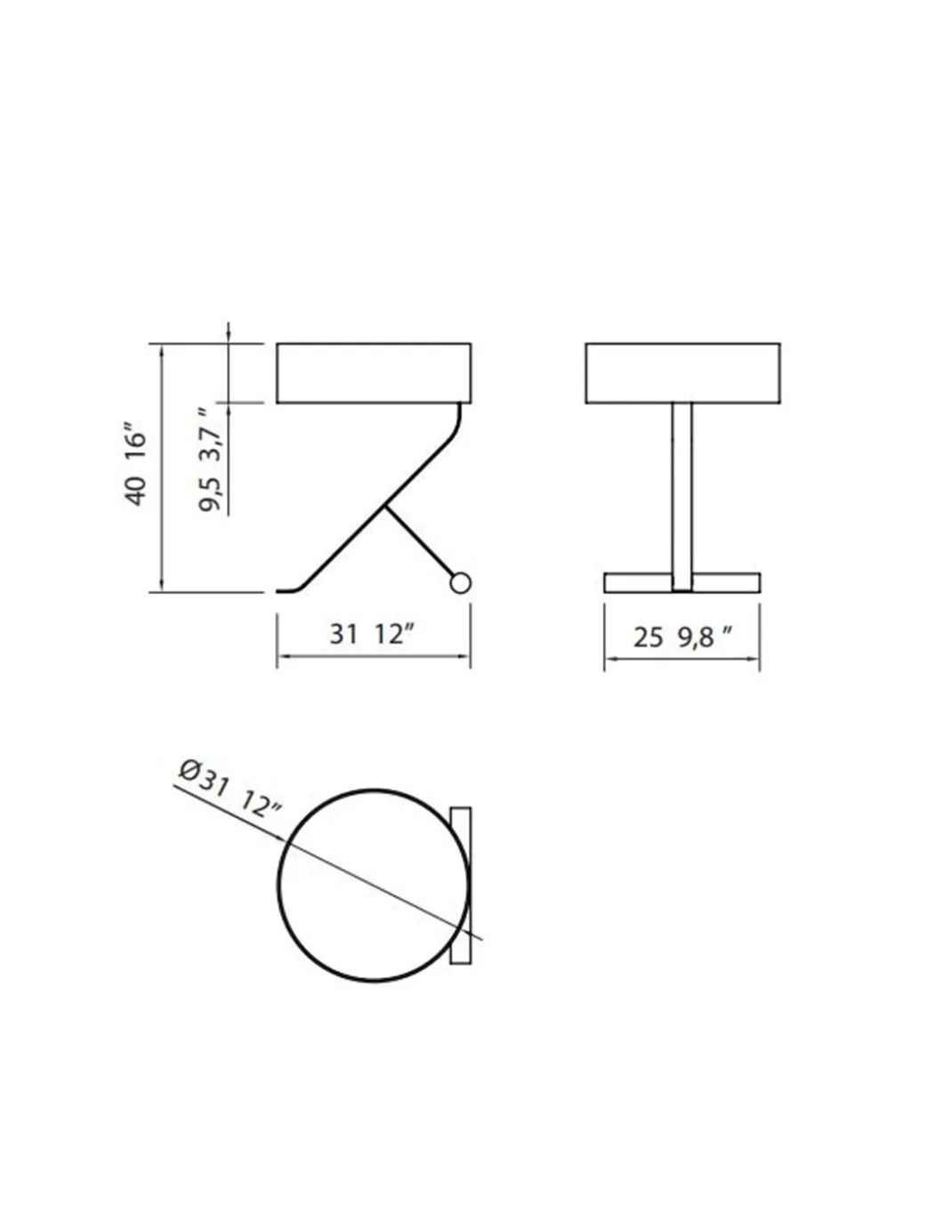 Lámpara de mesa Chicago - Punt Mobles - Estilo nórdico contemporáneo, LED regulable