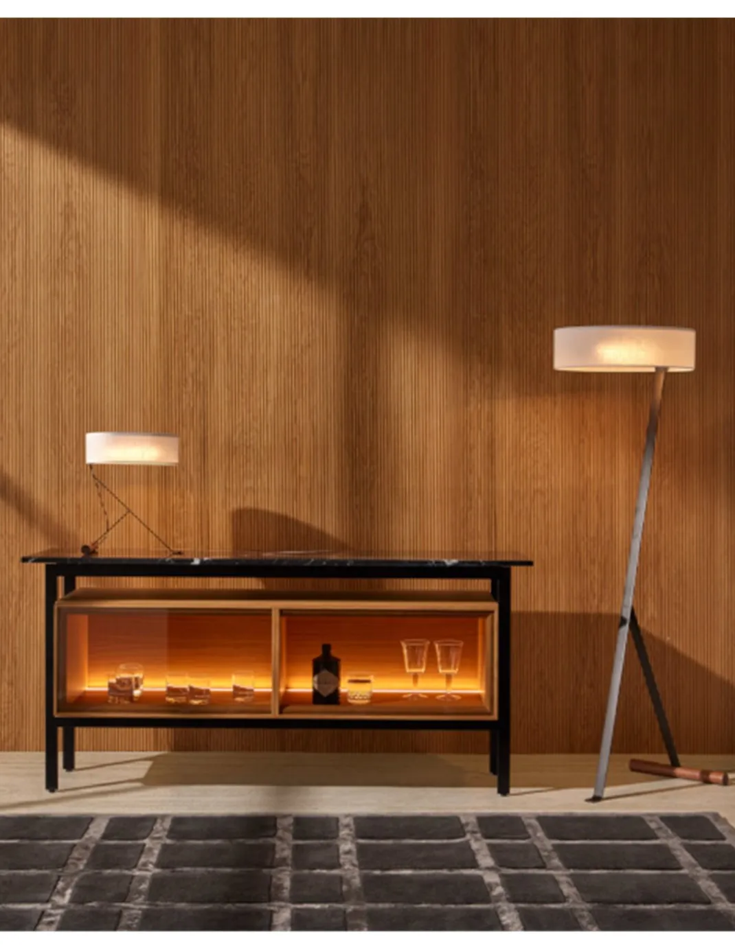 Lámpara de mesa Chicago - Punt Mobles - Estilo nórdico contemporáneo, LED regulable