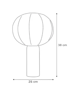 Lámpara de mesa Chiquita - IDP Lampshades - Lámpara textil y cerámica