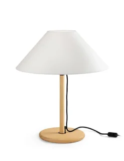 Lámpara de mesa Clasica - Luxcambra - Pantalla de pergamino y base de madera