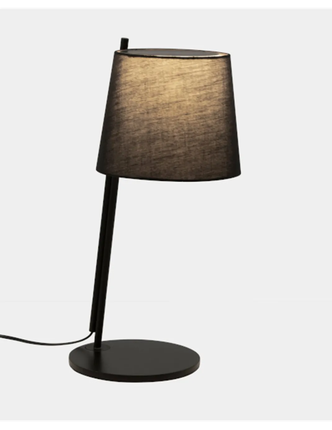 Lámpara de mesa Clip – LedsC4 – Estructura negra+Pantalla en 2 colores a elegir, 1xE27
