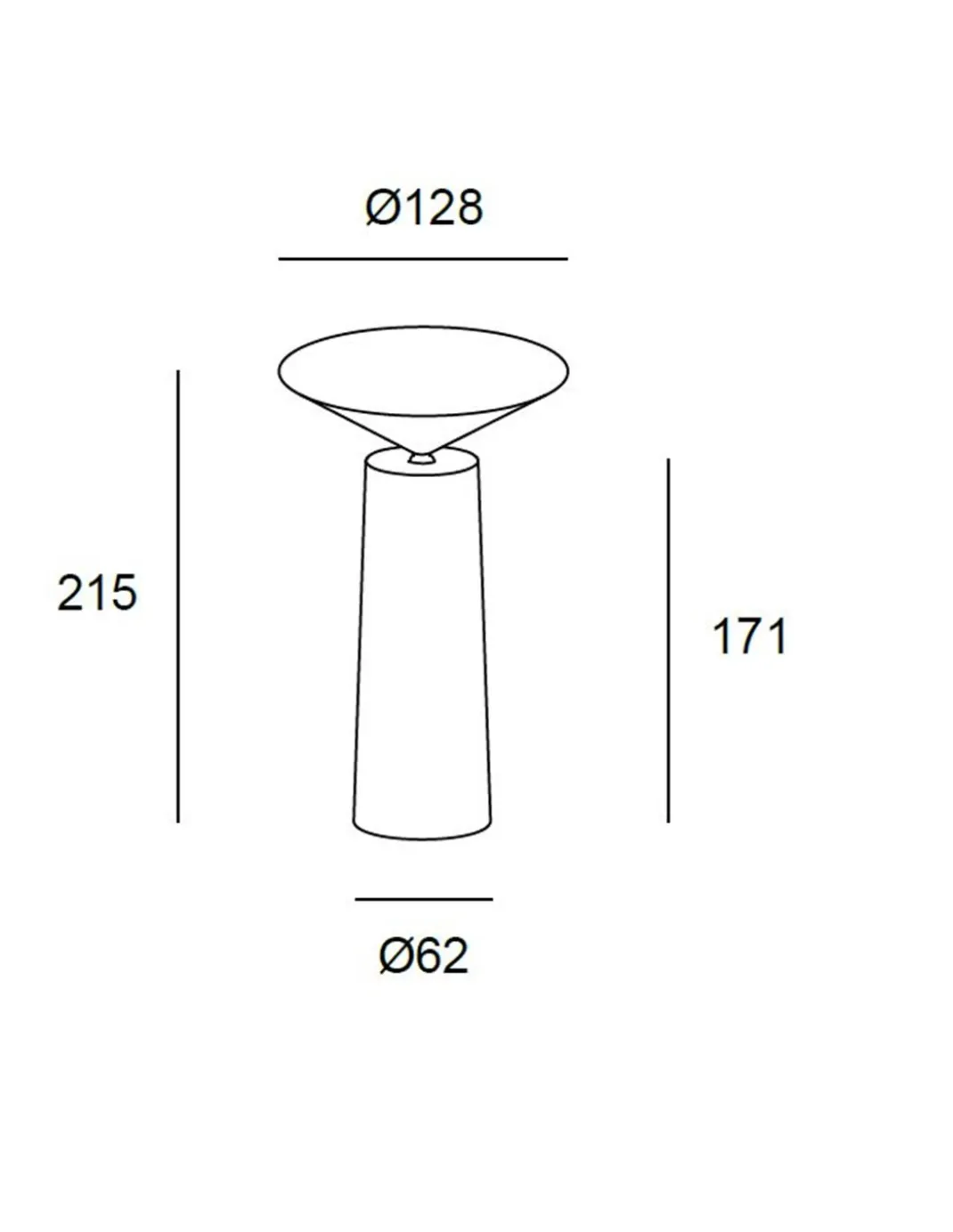 Lámpara de mesa Cocktail – LedsC4 – Regulable y con batería