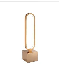 Lámpara de mesa Colette – Schuller – Diseño moderno de aluminio, acabado oro rosa o cromo
