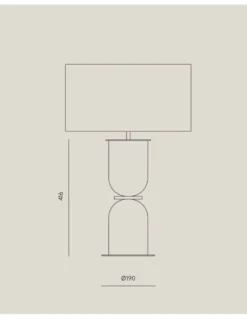 Lámpara de mesa Copo – Aromas – Lámpara decorativa de cerámica, Pantalla incluida