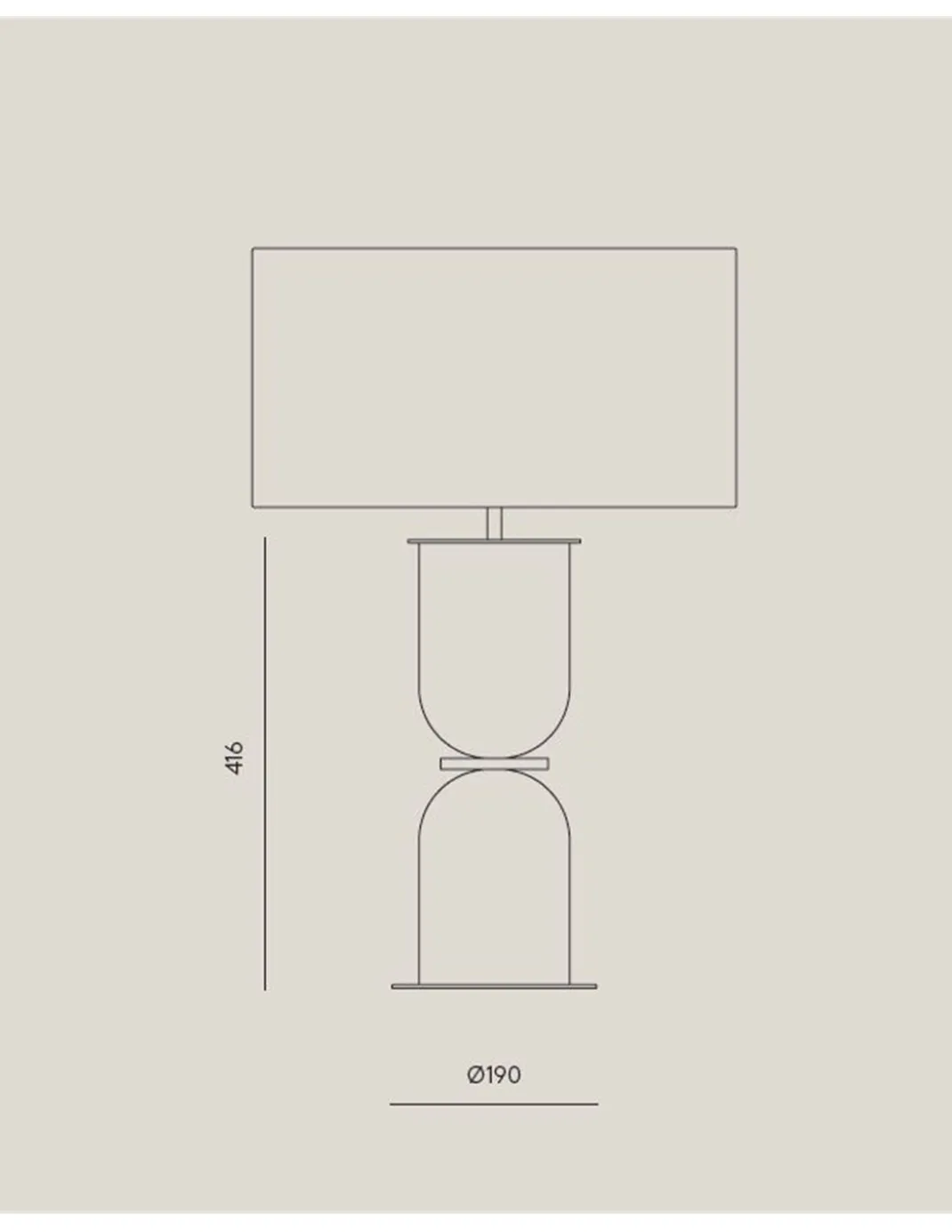 Lámpara de mesa Copo – Aromas – Lámpara decorativa de cerámica, Pantalla incluida