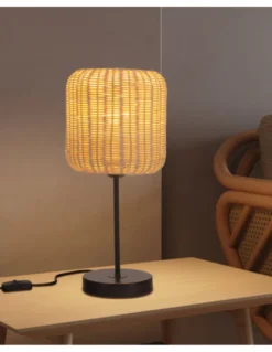 Lámpara de mesa Cortic - FORLIGHT - Lámpara de ratán natural