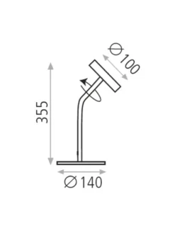 Lámpara de mesa Corvus - ACB - Lámpara LED de sobremesa orientable de diseño