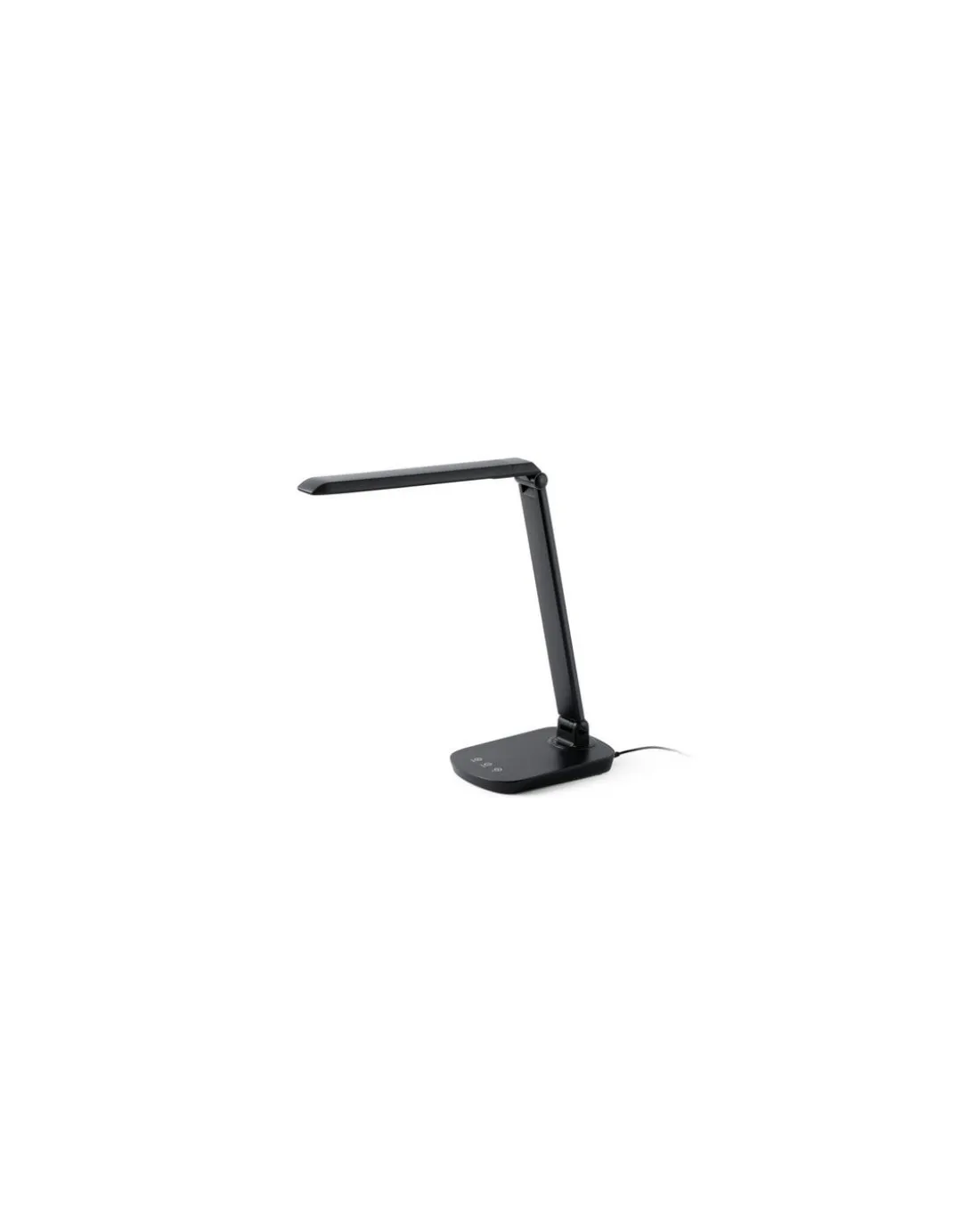 Lámpara de mesa de ABS LED regulable en intensidad con enchufe para USB en negro 4000K – Anouk – Faro
