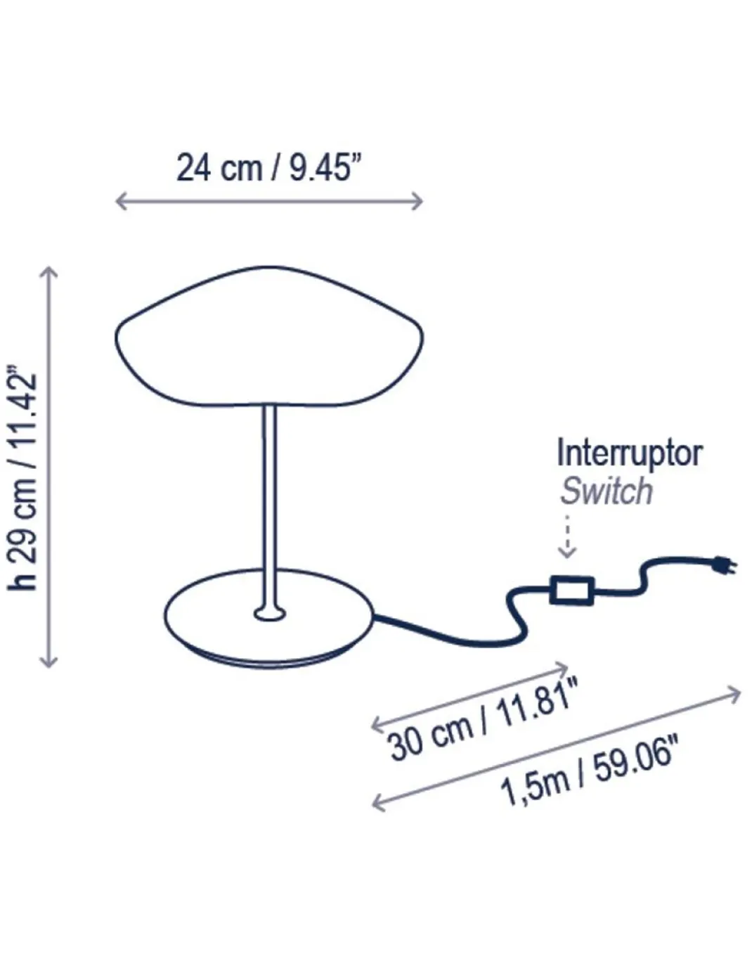 Lámpara de mesa de diseño Valentina – Bover