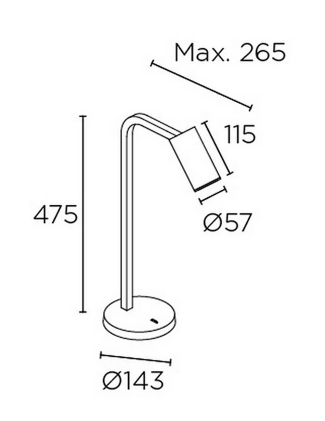 Lámpara de mesa de escritorio Simply - LedsC4