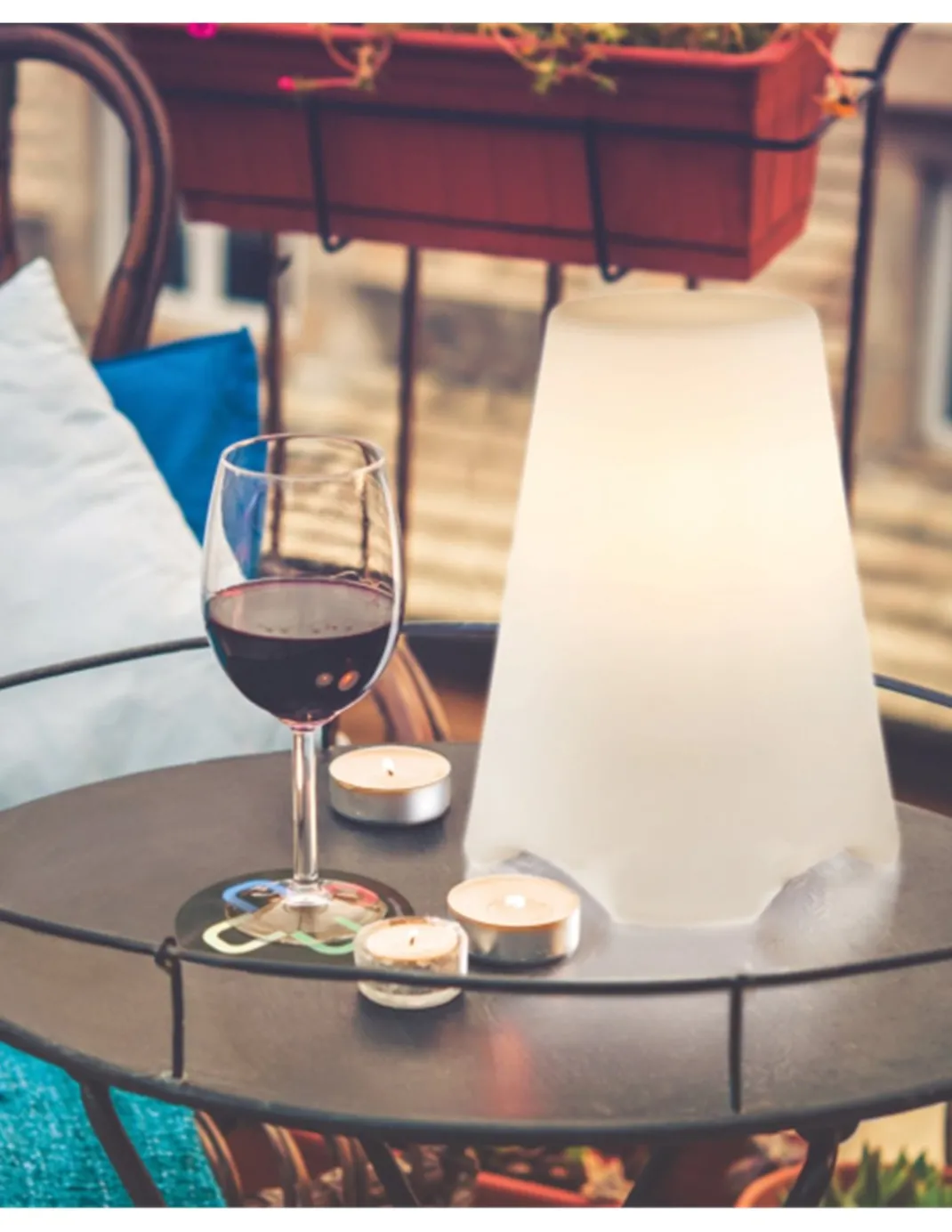 Lámpara de mesa de exterior Niza - Dopo - Novolux Lighting - Lámpara blanca, IP44