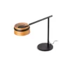 Lámpara de mesa de metal y madera LED orientable 350º y regulable en intensidad 2700K – Loop – Faro