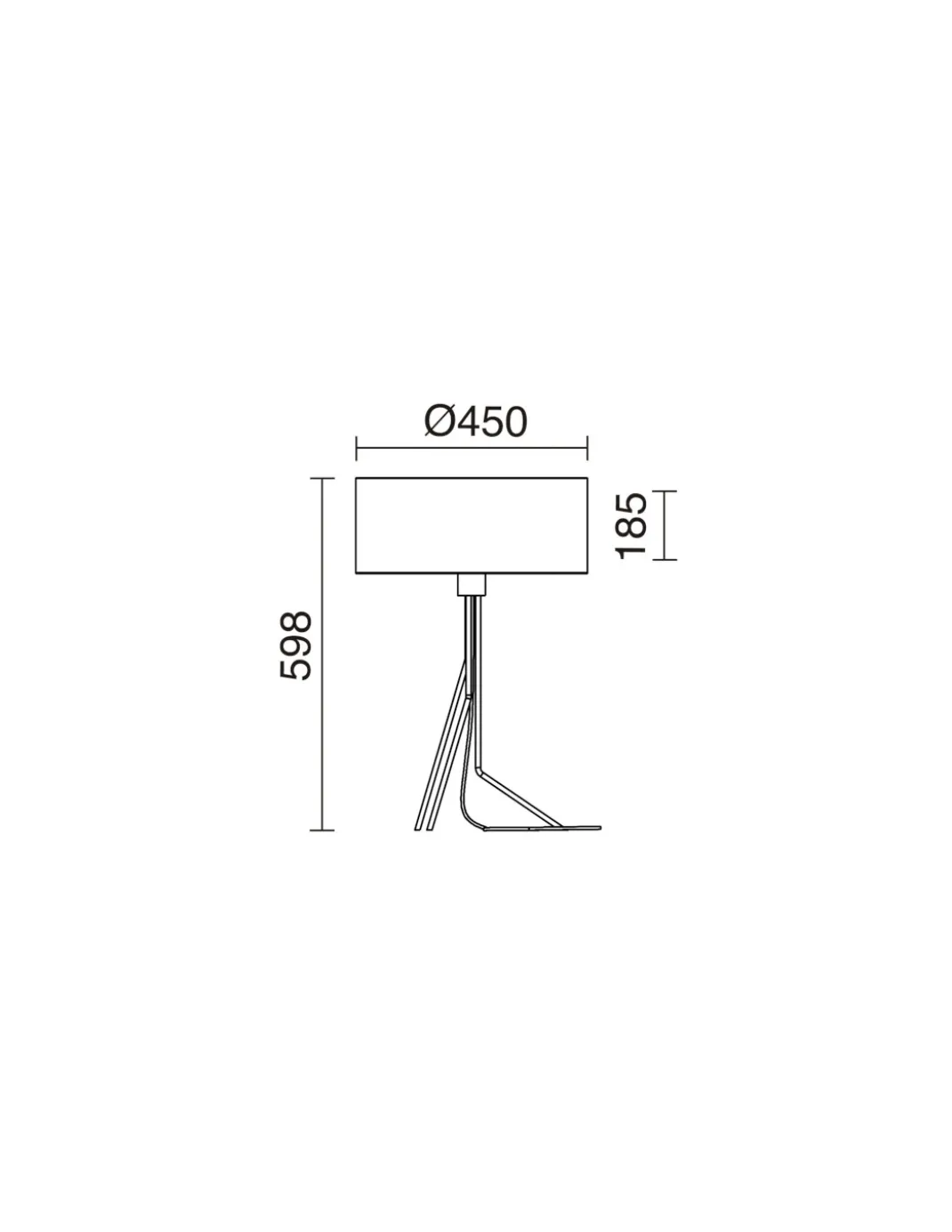 Lámpara de mesa Diagonal M - Exo - Novolux Lighting - Lámpara moderna con trípode