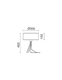 Lámpara de mesa Diagonal S - Exo - Novolux Lighting - Lámpara trípode