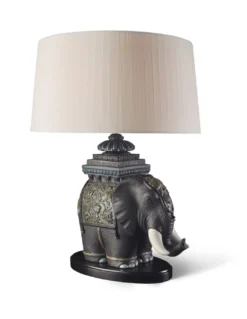 Lámpara de mesa Elefante de Siam - Lladró - Lámpara elegante de porcelana