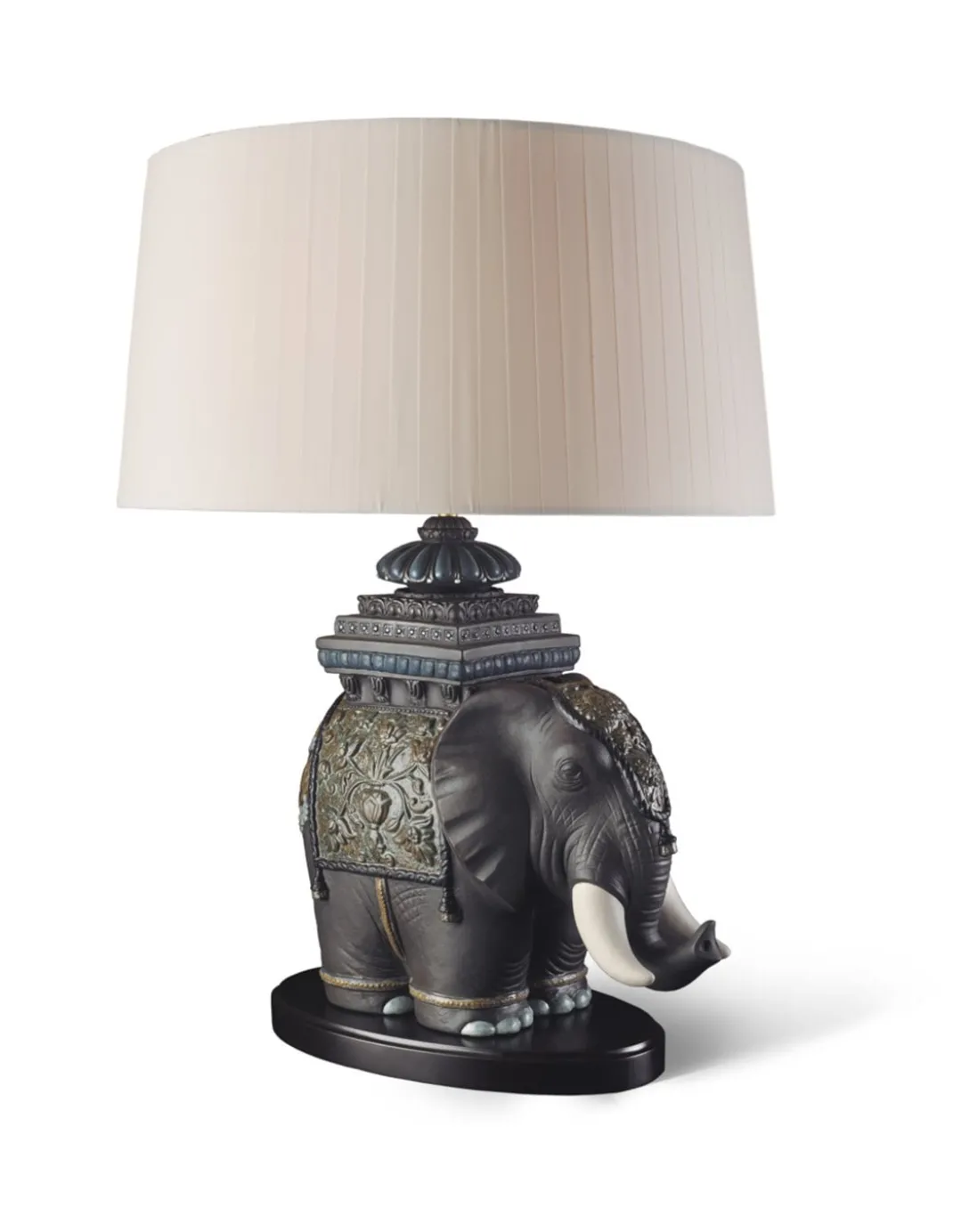 Lámpara de mesa Elefante de Siam - Lladró - Lámpara elegante de porcelana