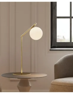 Lámpara de mesa Endo - Aromas. Lámpara tipo bola, Metal+vidrio soplado, LED 2700K