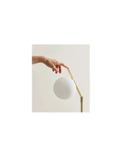 Lámpara de mesa Endo - Aromas. Lámpara tipo bola, Metal+vidrio soplado, LED 2700K