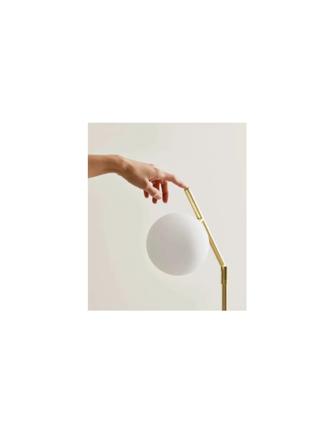 Lámpara de mesa Endo - Aromas. Lámpara tipo bola, Metal+vidrio soplado, LED 2700K
