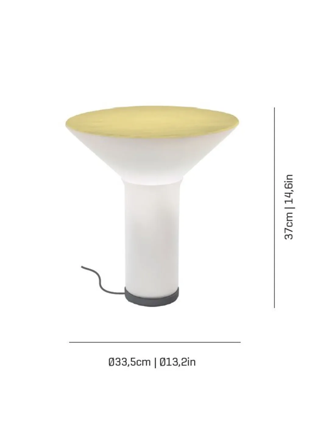 Lámpara de mesa Era – a-emotional light – Lámpara de vidrio artesanal, Altura: 37 cm