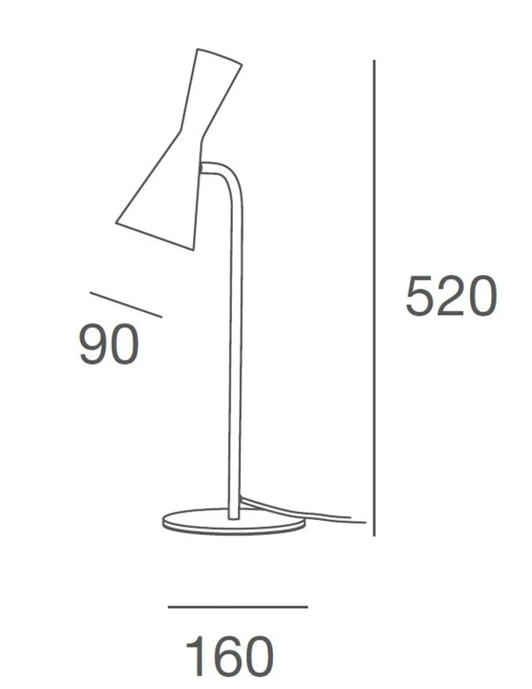 Lámpara de mesa Exa – Massmi – Lámpara vintage, Estructura hierro pintado, 1xE27