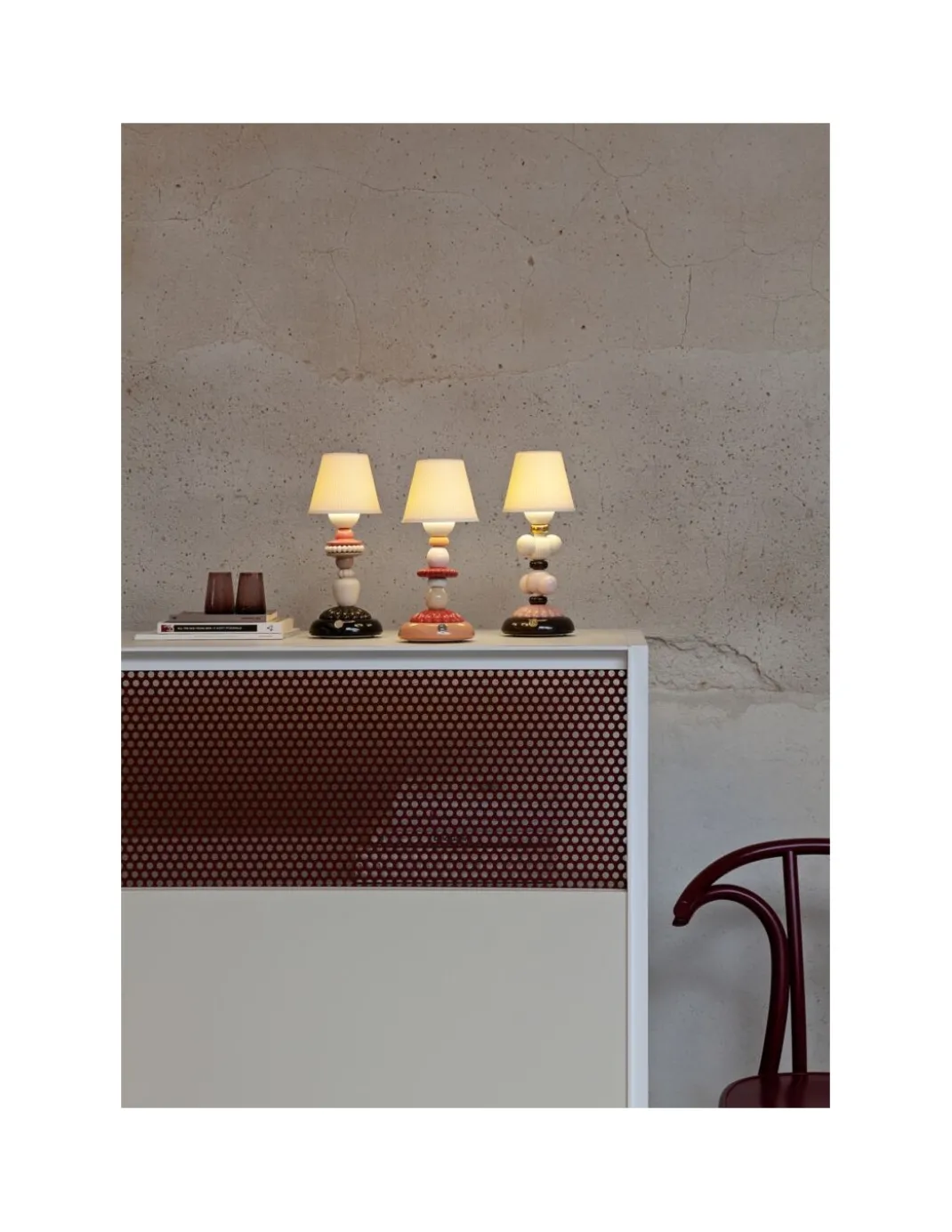Lámpara de mesa Firefly Lotus - Lladró - Lámpara de porcelana recargable