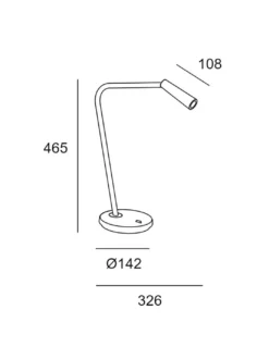 Lámpara de mesa Gamma – LedsC4 – Lámpara de escritorio minimalista en 4 colores, LED 2700K