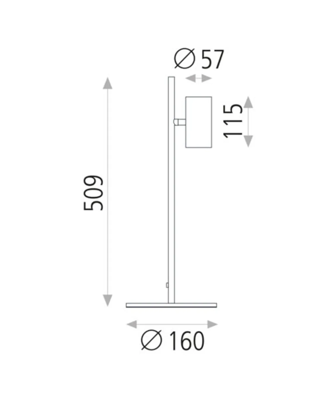 Lámpara de mesa Gina - ACB - Cabezal orientable para lectura o estudio