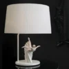 Lámpara de mesa Giselle arabesco - Lladró - Lámpara de porcelana y pantalla de tela