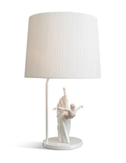 Lámpara de mesa Giselle arabesco - Lladró - Lámpara de porcelana y pantalla de tela