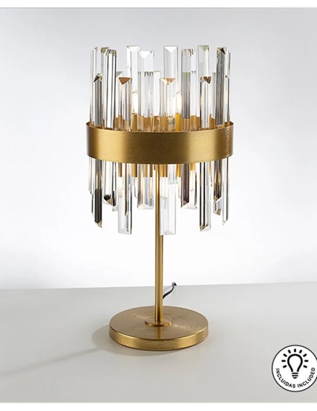 Lámpara de mesa Grace – Schuller – Pantalla de cristal, diseño decorativo