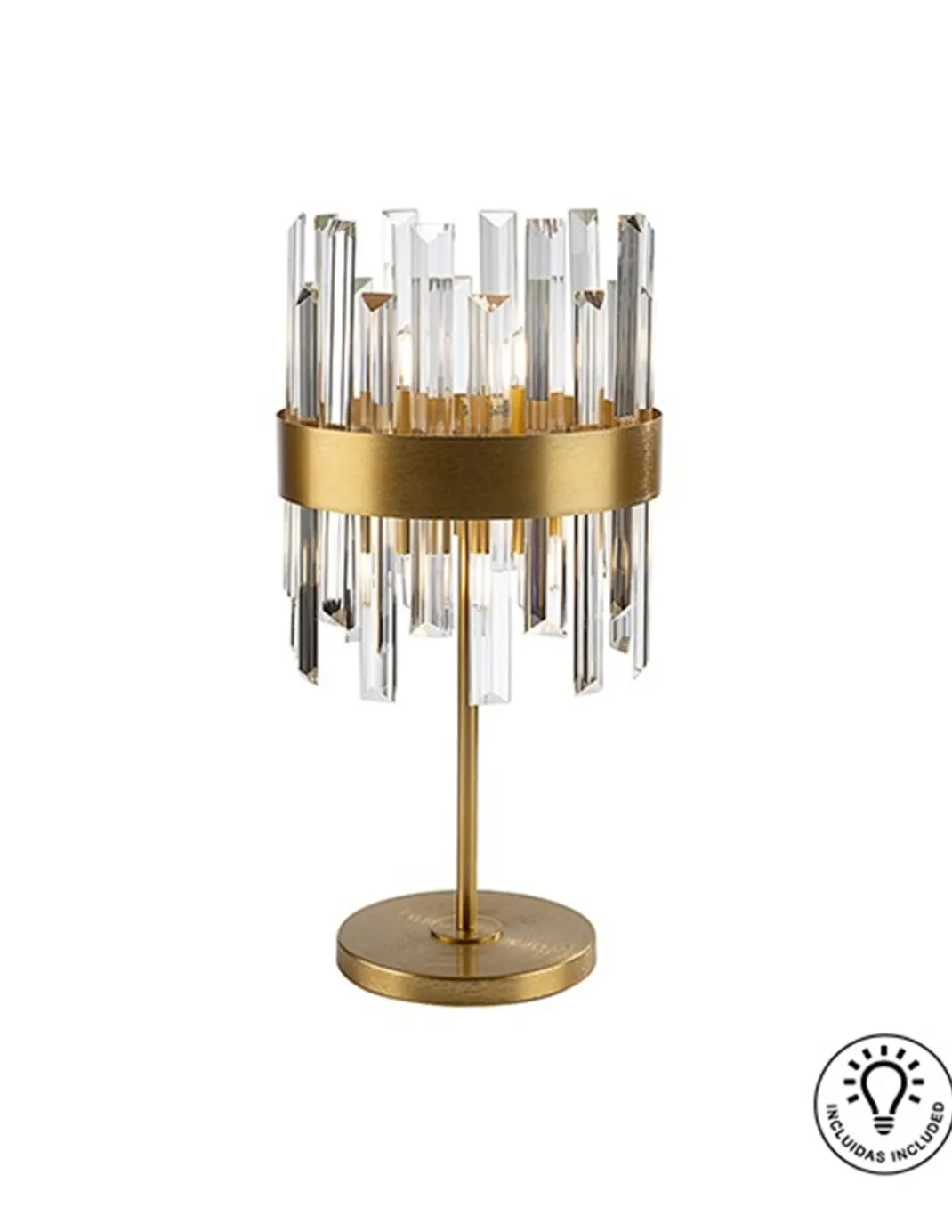 Lámpara de mesa Grace – Schuller – Pantalla de cristal, diseño decorativo