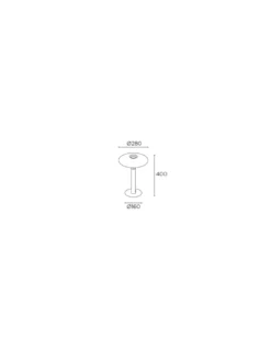 Lámpara de mesa H - LedsC4 - Lámpara minimalista con pantalla cónica