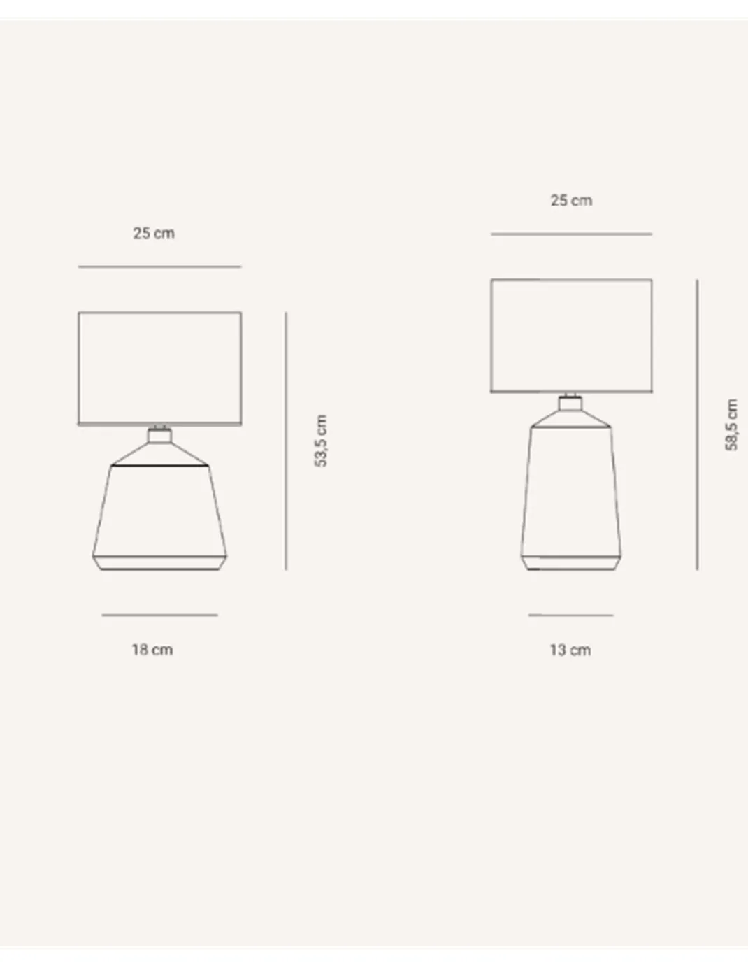 Lámpara de mesa Ibiza – Fokobu – Lámpara de cerámica con pantalla blanca