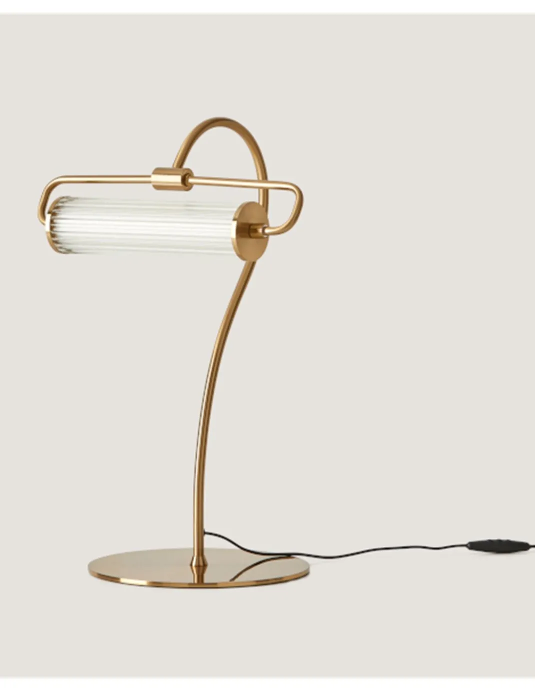 Lámpara de mesa Ison – Aromas – Lámpara clásica de vidrio estriado, LED 27leRegulable