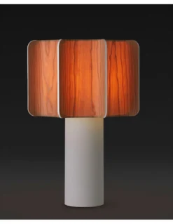 Lámpara de mesa Kactos - LZF - Lámpara artesanal de madera, altura: 52 cm